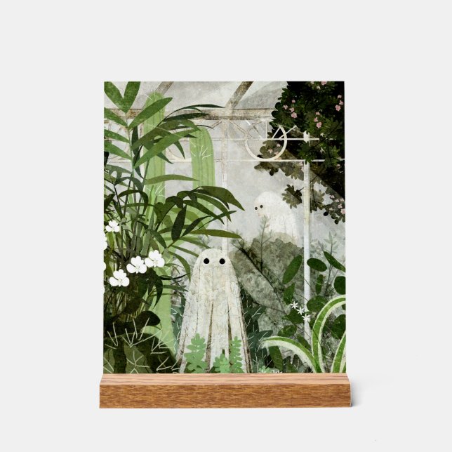 Señal Acrílica Hay un fantasma en el Greenhouse de nuevo... (Anverso)