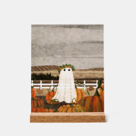 Señal Acrílica Hay un fantasma en el parche de calabaza otra vez