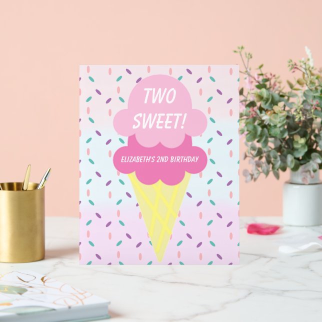Señal Acrílica Helado Cumpleaños 2 (Boda)