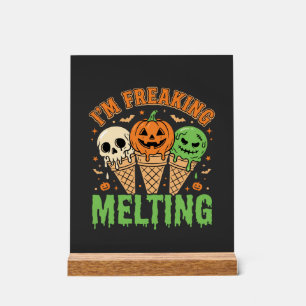 Señal Acrílica Helado Derretido de Halloween