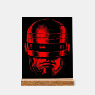 Señal Acrílica Helmet Robot Cop