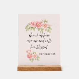 Señal Acrílica Her children rise up and call her blessed 