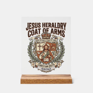 Señal Acrílica Heráldica de Jesús Escudo de Armas Heráldica de Je