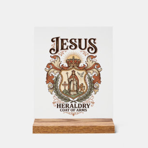 Señal Acrílica Heráldica de Jesús Escudo de Armas Heráldica de Je