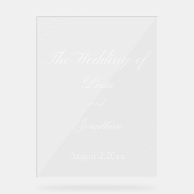 Señal Acrílica Hermosa bodaRótulo acrílico (Anverso)