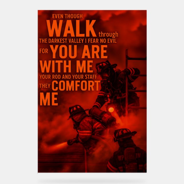 Señal Acrílica Heroic Christian Fire Rescue Wall Art 2026 (Anverso)