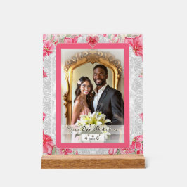 Señal Acrílica Hibiscus & lace RED