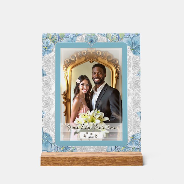 Señal Acrílica Hibiscus & lace TURQUOISE (Anverso)