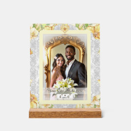 Señal Acrílica Hibiscus & lace YELLOW