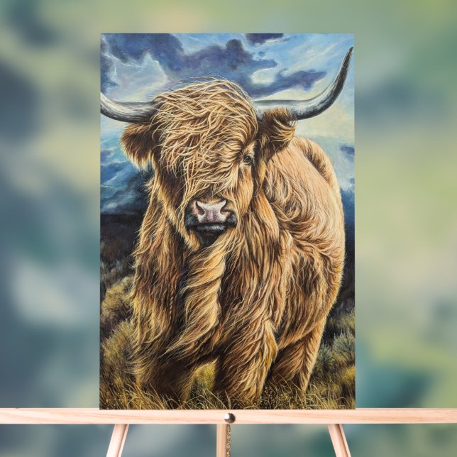 Señal Acrílica Highland Bull (Neutral )