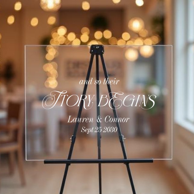 Señal Acrílica Historia moderna y elegante comienza la bienvenida (Subido por el creador)