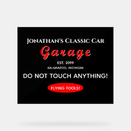 Señal Acrílica Hogar Herramientas mecánicas de volante de garaje