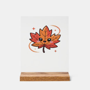 Señal Acrílica hoja kawai, camiseta clásica