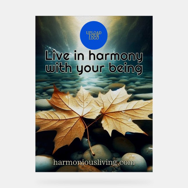 Señal Acrílica Hojas personalizadas en un flujo (Anverso)