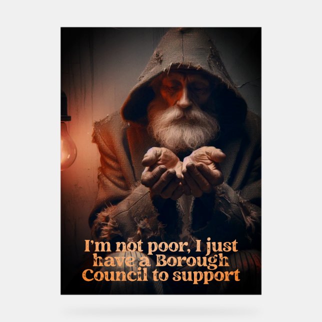 Señal Acrílica Hombre de impuestos del Consejo (Anverso)