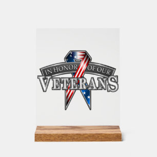 Señal Acrílica Homenaje a los veteranos