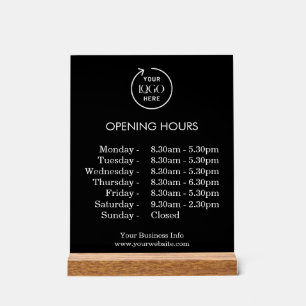 Señal Acrílica Horarios de apertura   Horas de apertura del logot