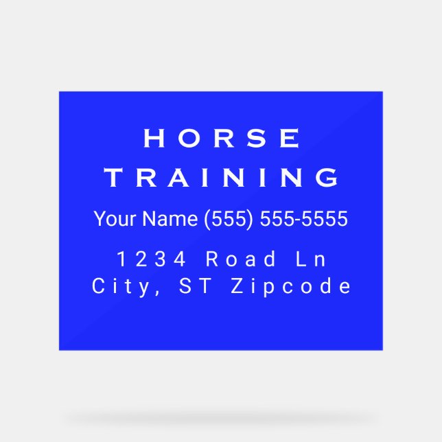 Señal Acrílica Horse Royal Professional Business Card (Anverso)