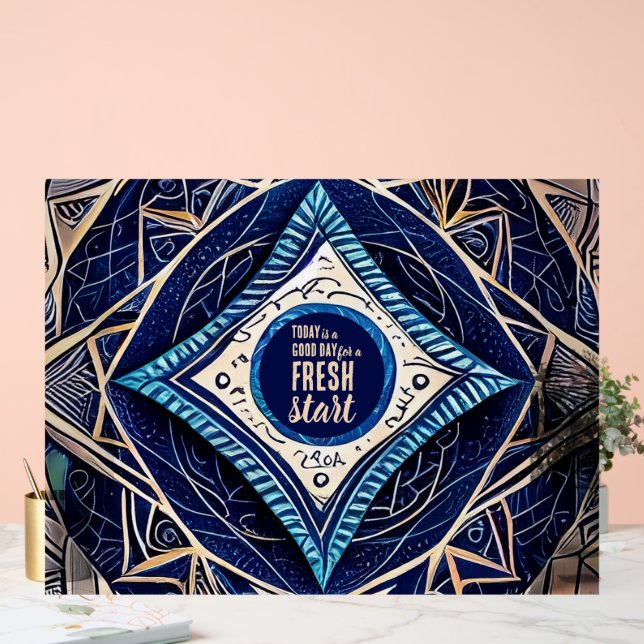 Señal Acrílica Hoy es un buen día nuevo comienzo de cita motivaci (Boda)