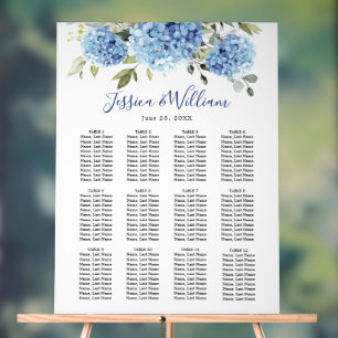 Señal Acrílica Hydrangea 12 Mesas de asiento Rótulo acrílico GRÁF