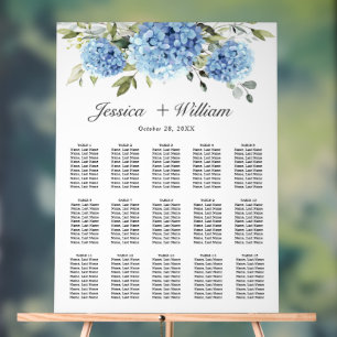 Señal Acrílica Hydrangea 15 Mesas de asiento Rótulo acrílico GRÁF