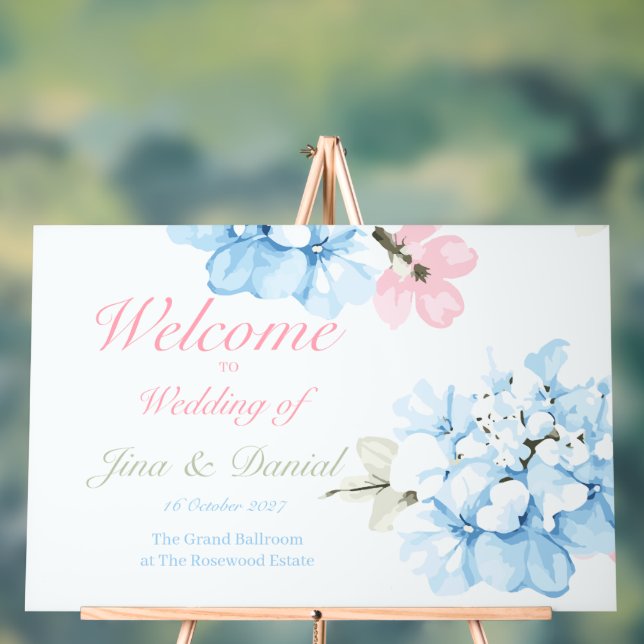 Señal Acrílica Hydrangeas Pastel Bloom (Neutral )