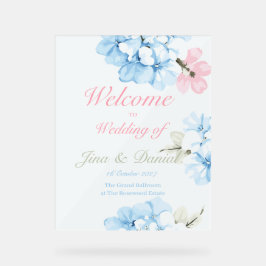 Señal Acrílica Hydrangeas Pastel Bloom