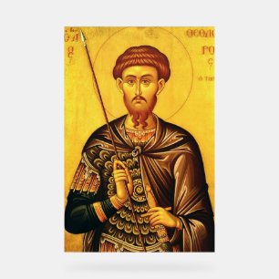 Señal Acrílica icono ortodoxo de San Teodoro Tiron