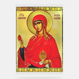 Señal Acrílica icono ortodoxo de Santa María Magdalena