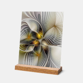 Señal Acrílica Ilusión óptica Resumen 3D Fractal con profundidad