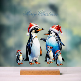 Señal Acrílica Ilustracion de Navidades alegres e invitantes