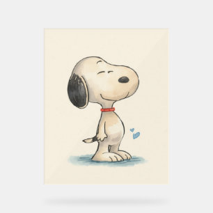 Señal Acrílica Ilustración de perro Beagle en acuarela adorable