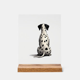 Señal Acrílica Ilustración de perro dálmata vintage desde atrás M