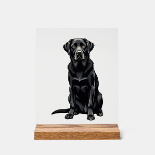 Señal Acrílica Ilustración de retrato de perro Labrador Retriever