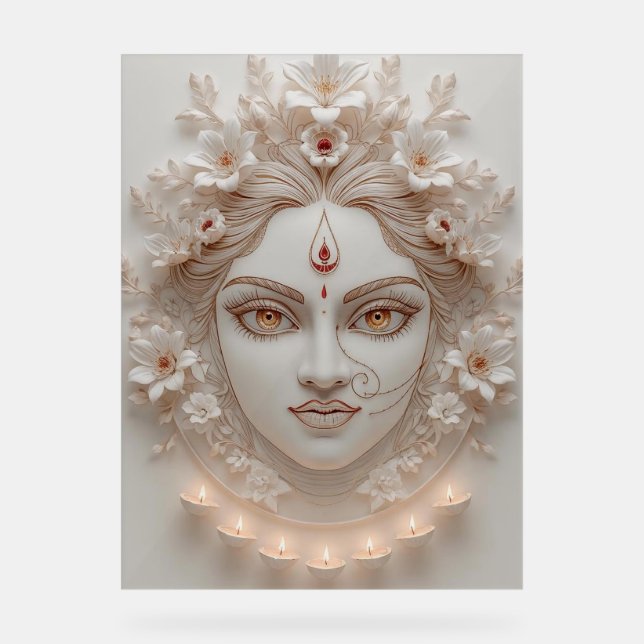 Señal Acrílica Ilustracion Shakti Within - Minimal Devi (Anverso)