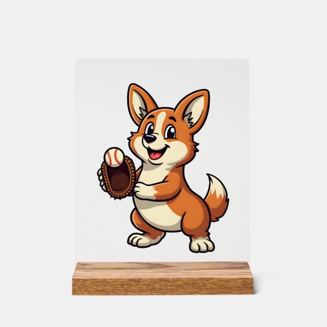Señal Acrílica Ilustración vectorial de dibujos animados de catch (Anverso)