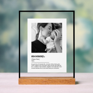Señal Acrílica Impresión de foto personalizada de mamá Diccionari