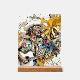 Señal Acrílica Impresiones de Creative Music Mosaic 8x10