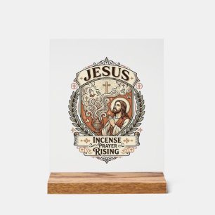 Señal Acrílica Incienso de Jesús Oración Ascendente Incienso de J