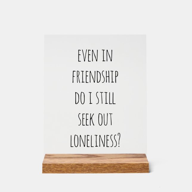 Señal Acrílica Incluso En El Rótulo Acrílico De Amistad (Anverso)