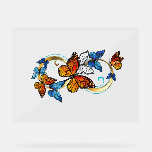 Señal Acrílica Infinidad de Mariposas Monarca (Anverso)
