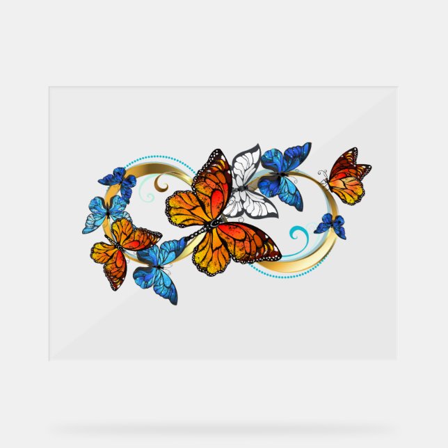 Señal Acrílica Infinidad de Mariposas Monarca (Anverso)