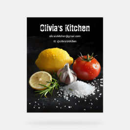 Señal Acrílica Ingredientes Frescos De Alimentos Saludables