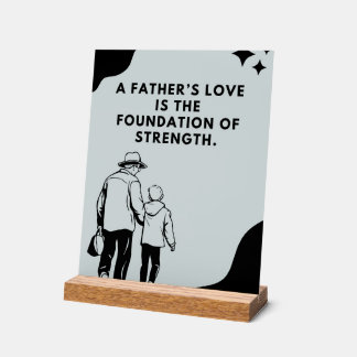 Señal Acrílica Inspirational Fathers Love Quote