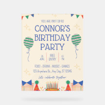 Invitación a la fiesta de cumpleaños del niño