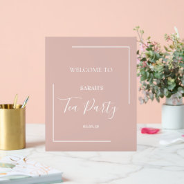 Señal Acrílica invitación a la fiesta del té, invitación al té fl