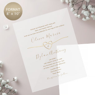Señal Acrílica Invitación de boda de oro moderna