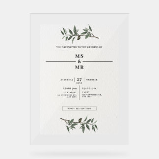 SEÑAL ACRÍLICA INVITACIÓN DE BODAS