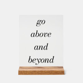 Señal Acrílica Ir Más Allá Del Rótulo Acrílico