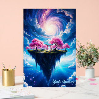 Señal Acrílica Isla Flotante Arte Sakura